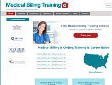 Tablet Screenshot of medicalbillingtraining.net